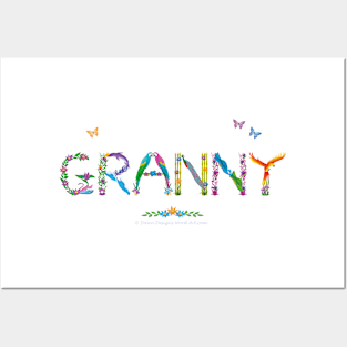 GRANNY - tropical word art Posters and Art